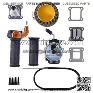 Carburetor Air Filter Assembly Compatible with 2 Stroke 47cc 49cc Mini Pocket Bike Quad Chopper ATV Yellow