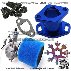 VM22-3847 26mm Carburetor Carb For Mikuni 212cc GX200 196cc Mini Bike Intake Manifold