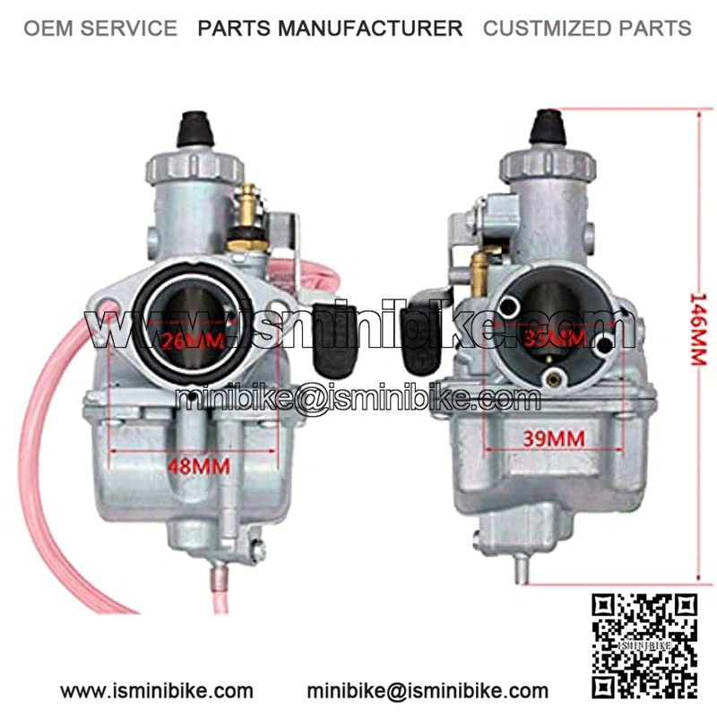 VM22-3847 26mm Carburetor Carb For Mikuni 212cc GX200 196cc Mini Bike Intake Manifold - Image 3