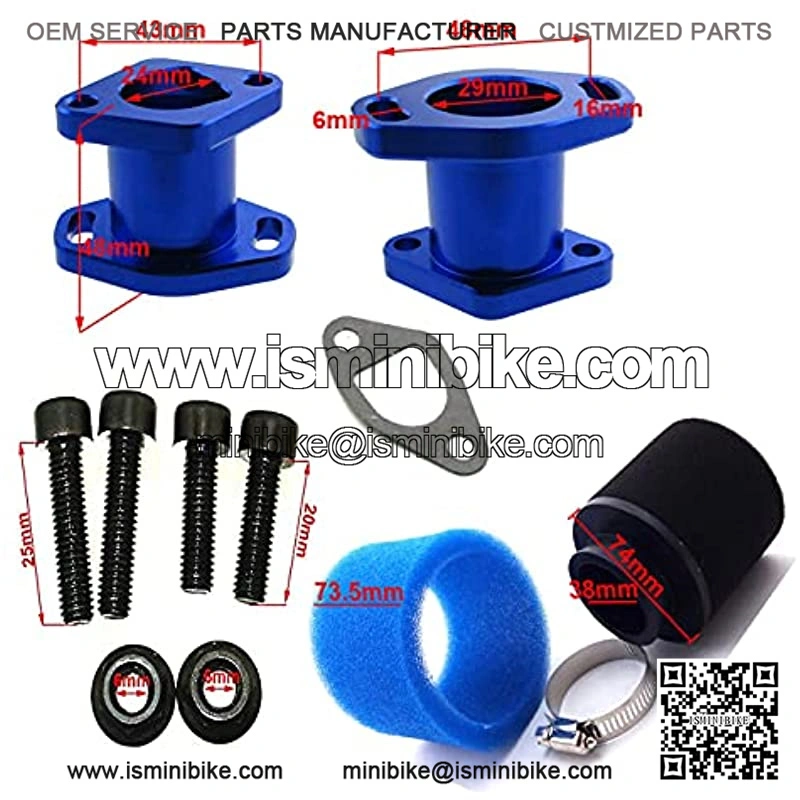 VM22-3847 26mm Carburetor Carb For Mikuni 212cc GX200 196cc Mini Bike Intake Manifold - Image 5