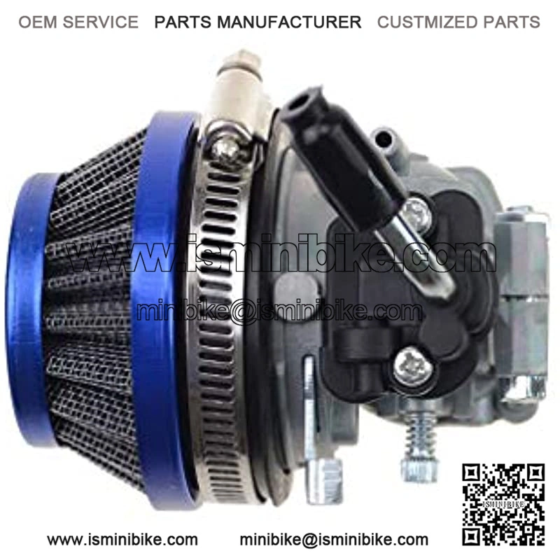 19mm Carburetor with Air Filter Gasket Assembly Replacement for 2 Stroke 47cc 49cc Mini Pocket Bike ATV Quad Chopper Blue - Image 3