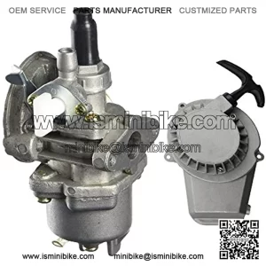 New Replacement Carburetor Carb Kit With Metal pull starter for 2-Stroke 47CC 49CC Mini Pocket Bike ATV