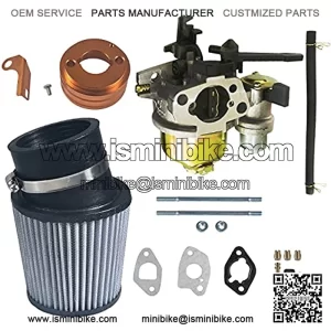 For 212cc .670 Race Blue Printed CARBURETOR & Filter KIT KART Mini Bike USA