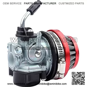 49cc 50cc 80cc 2 Stroke Carb Carburetor With Air Filter For 2 Stroke Engine Motorized Bicycle Mini Moto Dirt Pocket Bike ATV Quad Motorcycle - Red