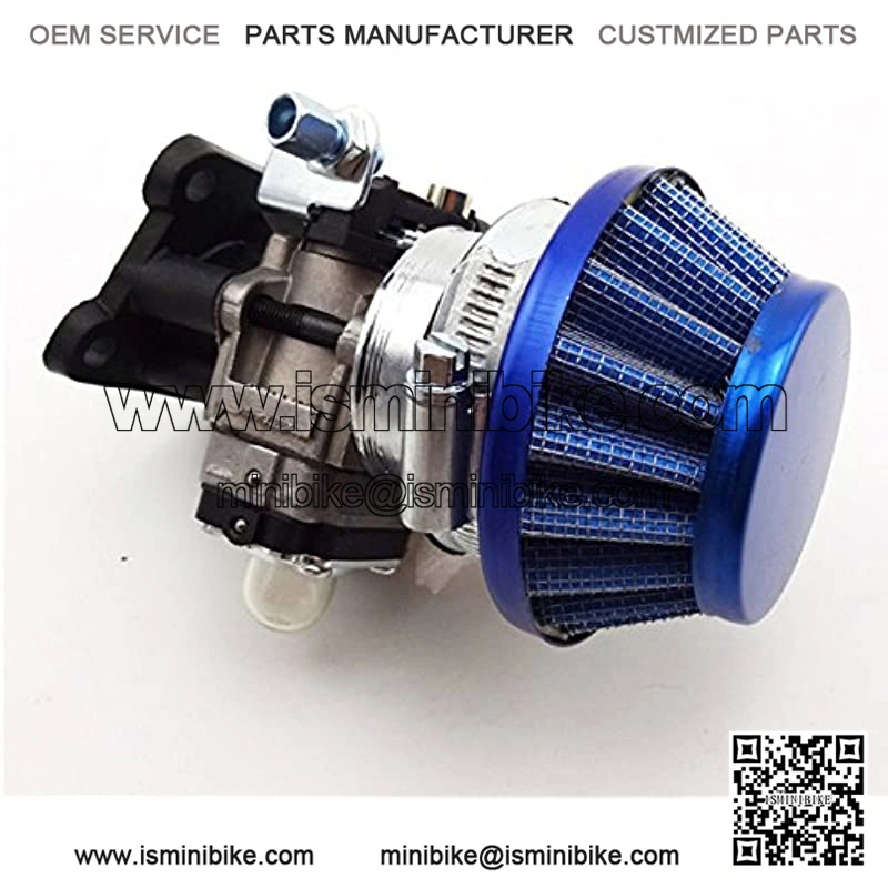 Blue 15mm Racing Carburetor Kit Carb Air Filter Stack For 47cc 49cc 2 Stroke Mini ATV Quad Dirt Pocket Bike - Image 2