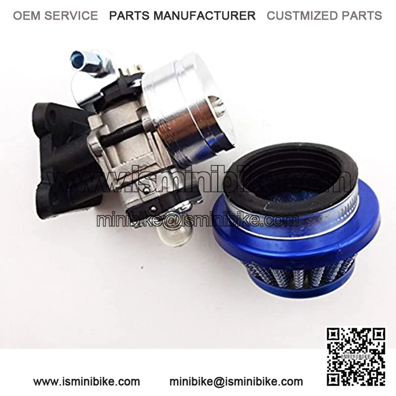 Blue 15mm Racing Carburetor Kit Carb Air Filter Stack For 47cc 49cc 2 Stroke Mini ATV Quad Dirt Pocket Bike - Image 3