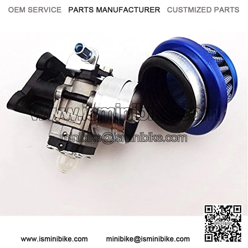 Blue 15mm Racing Carburetor Kit Carb Air Filter Stack For 47cc 49cc 2 Stroke Mini ATV Quad Dirt Pocket Bike - Image 4