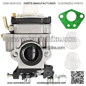 Carburetor Kit for 43cc 47cc 49cc 50cc 2 Stroke Engines 15mm Intake Hole Mini Pocket Bike Chopper Atv Quad Dirt Bike Super Gas Scooter Bike with Primer Bulb and Gasket