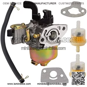 Carburetor Carb with Gaskets Fuel Line Replacement for 97cc 2.8hp, Replacement forMini Baja Doodlebug DB30 Blitz Racer Dirtbug Motovox MBX10 MBX11 Mini Pit Bike 79cc 78cc 98cc 2.5HP