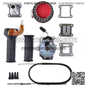 Performance Carb Carburetor Air Filter Assembly Compatible with 2-stroke 47cc 49cc Mini Pocket Bike