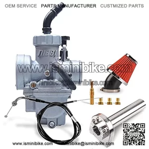 24mm Motorcycle Carburetor 110CC Carburetor Kit PE24mm Carburetor With Carburetor Jet Kit Throttle Cable 95cm Air Filter 42mm Fit 100 110 125 Dirt Bike Mini Bike Pit Bike HONDA YAMAHA