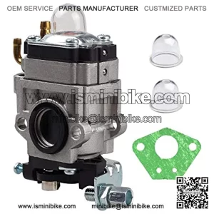 New Carb Carburetor with Bulb for 43cc 47cc 49cc 50cc 2 Stroke Pocket Bike ATV Stand-up Scooters Dirt Bikes