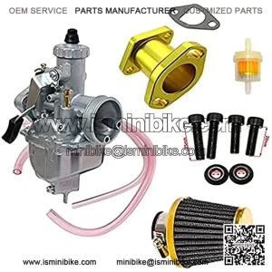 Carburetor Carb Mainfold 38mm Air Filter For 212cc GX200 196cc Go Kart Mini Bike performance carburetor for 212cc (Gold)