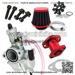 26mm Carb Carburetor Intake Manifold Air Filter Set For 212cc GX200 Chinese 196cc Clones Engine Go Kart Mini Bike