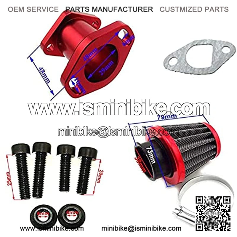 26mm Carb Carburetor Intake Manifold Air Filter Set For 212cc GX200 Chinese 196cc Clones Engine Go Kart Mini Bike - Image 5