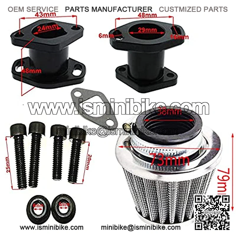 26mm Carburetor Carb with Intake Pipe Mainfold 38mm Air Filter Kit for Mikuni Apollo Freight 212cc GX200 6.5hp Engine 196cc CT200U KT196 Mini Bike Race Go Kart - Image 5
