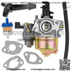 Carb Carburetor with Gaskets Fuel Line Filter for KT196 196cc 5.5HP 6.5HP Go Kart OHV Engine Mini Bike ct 100 u Parts