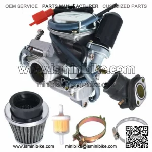15mm carburetor and air filter fit for 49cc 2 stroke mini pocket bike