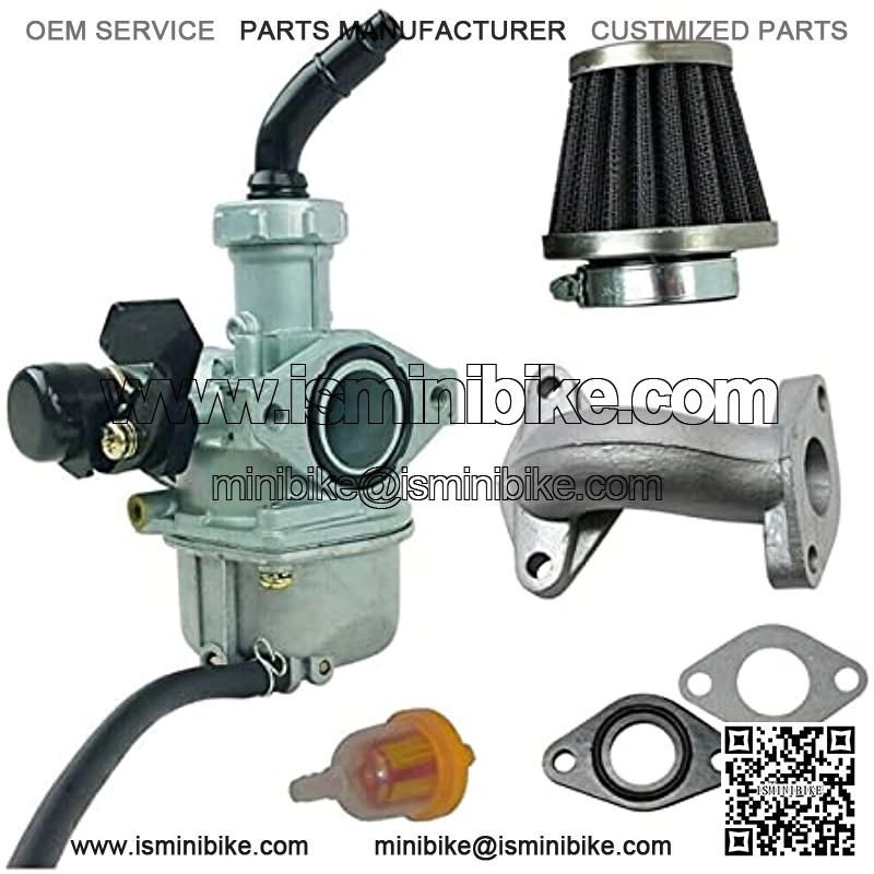 Accesorios de Motocicletas universales Caburador Adecuado for Kart Canal de Pit Dirt Bike 110cc 125cc PZ22 22 mm Piezas de Carburador (Color : Silver)