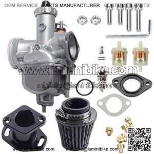 VM22 Carburetor VM22 Predator 212CC 196cc CT200U KT196 Moto Mini Bike Race Go Kart 6.5HP Baja Warrior Heat MB165 MB200 Mini Bike Go Kart Air Filter Kit for Freight Predator GX200 6.5hp Engine