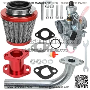 VM22 Carburetor Carb Performance Intake Manifold 38mm Air Filter Exhaust Pipe Kit for Freight Predator 212cc GX200 6.5hp Go Kart Engine 196cc CT200U KT196 Baja MB200 Moto Mini Bike Parts