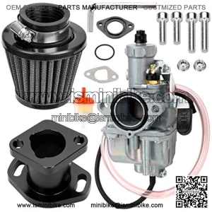 Racing VM22 Carburetor for Predator 212cc 196cc 224cc Coleman CT200U BT200X GX160 GX200 6.5hp OHV Clone Engine KT196 Baja MB200 Mini Bike Go Kart with 38mm Air Filter Performance Parts Black