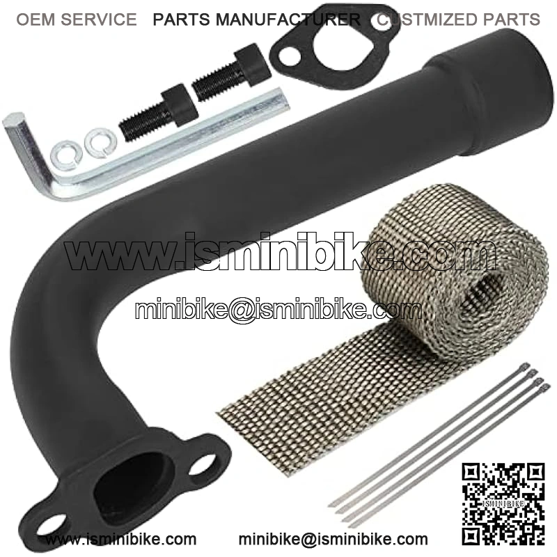 VM22 Carburetor Air Filter Exhaust Header Pipe Kit for Predator 212cc Coleman CT200U BT200X CT200U-EX Baja Warrior Trailmaster MB200 GX160 196cc 6.5hp Small Engine Mini Bike Go Kart Parts - Image 2