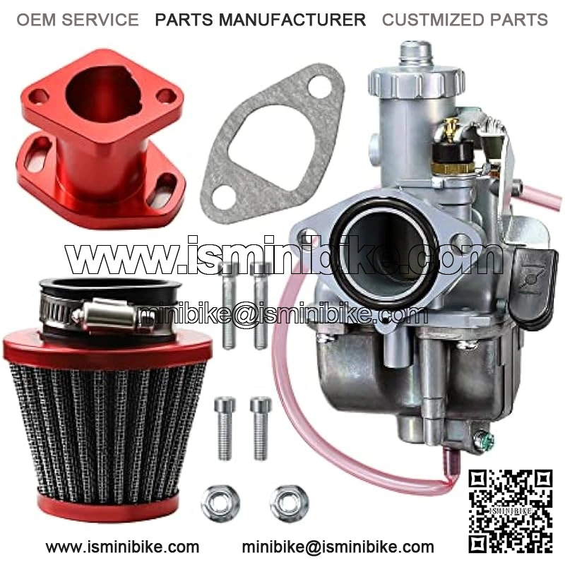 212cc Carburetor with Air Filter Intake Mainfold VM22 Performance for Mikuni 22mm Carb Predator 212cc 196cc Mini Bike Go Kart KT196 BT200X CT200U Honda GX200 Clone Engine