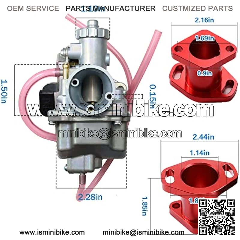 212cc Carburetor with Air Filter Intake Mainfold VM22 Performance for Mikuni 22mm Carb Predator 212cc 196cc Mini Bike Go Kart KT196 BT200X CT200U Honda GX200 Clone Engine - Image 3