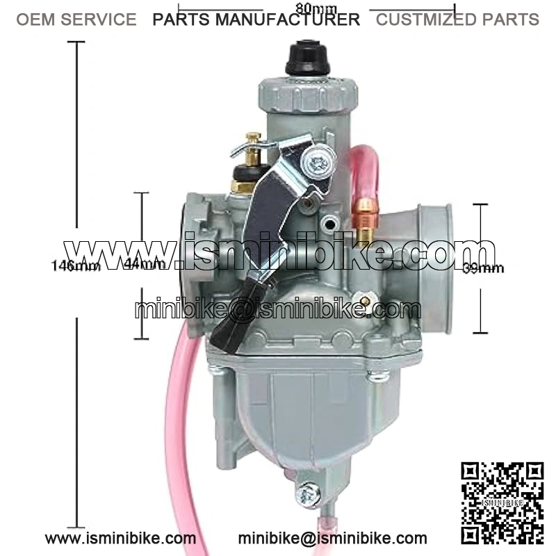 VM22 26mm Carburetor Kit for Mikuni Performance Predator 212cc GX160 GX200 CT200U 196cc KT196 Pit Dirt Bike Mini Bike with 38mm Air Filter Intake Mainfold Idle Adjuster Screw Mixture Screw Kit - Image 2