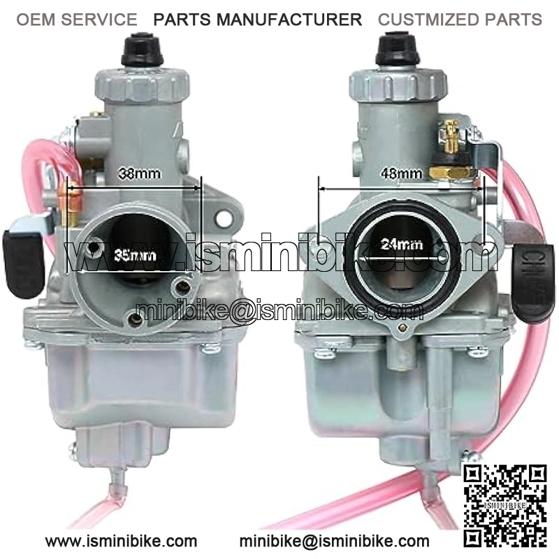 VM22 26mm Carburetor Kit for Mikuni Performance Predator 212cc GX160 GX200 CT200U 196cc KT196 Pit Dirt Bike Mini Bike with 38mm Air Filter Intake Mainfold Idle Adjuster Screw Mixture Screw Kit - Image 3