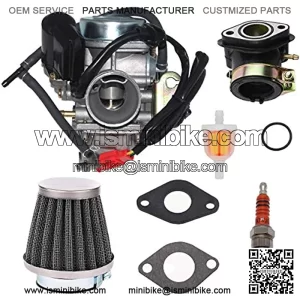 GY6 150cc Carburetor for GY6 4 Stroke Engines 125cc 150cc ATV Go Karts Scooter Mopeds QMJ/QMI157 QMJ/QMI152 / 24mm PD24J Carb
