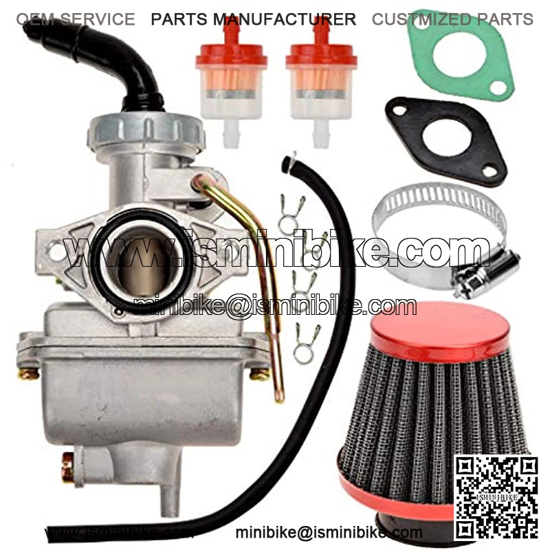 PZ20 Carburetor with Air Fuel Filter Gasket for Coolster 125cc Kazuma Baja 50cc 90cc 110cc 110B NST Quad 4 Stroke ATV 4 Wheeler Go Kart Apollo 70cc Dirt Bike