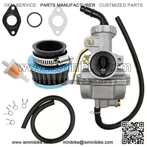 ATV Carburetor PZ20 Carb Set with Air Filter and Fuel Filter for 50cc 70cc 80cc 90cc 110cc 125cc Honda Baja Coolster Quad Pit Bike Dirtbike Go Kart Moped Scooter