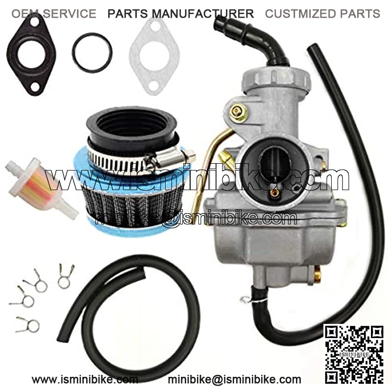 ATV Carburetor PZ20 Carb Set with Air Filter and Fuel Filter for 50cc 70cc 80cc 90cc 110cc 125cc Honda Baja Coolster Quad Pit Bike Dirtbike Go Kart Moped Scooter