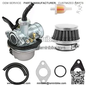 PZ19 Carburetor for Kazuma Baja 70cc 90cc 110cc 125cc NST Quad 4 Stroke ATV Go Kart Pit Dirt Bike CRF50F XL75 CRF80F XR50R with Air Fuel Filter