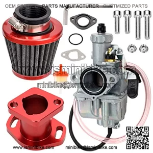 Carburetor Carb Performance Intake Pipe Mainfold 38mm Air Filter Kit Adapt for Freight 212cc GX200 6.5hp Engine 196cc CT200U KT196 Moto Mini Bike Race Go Kart