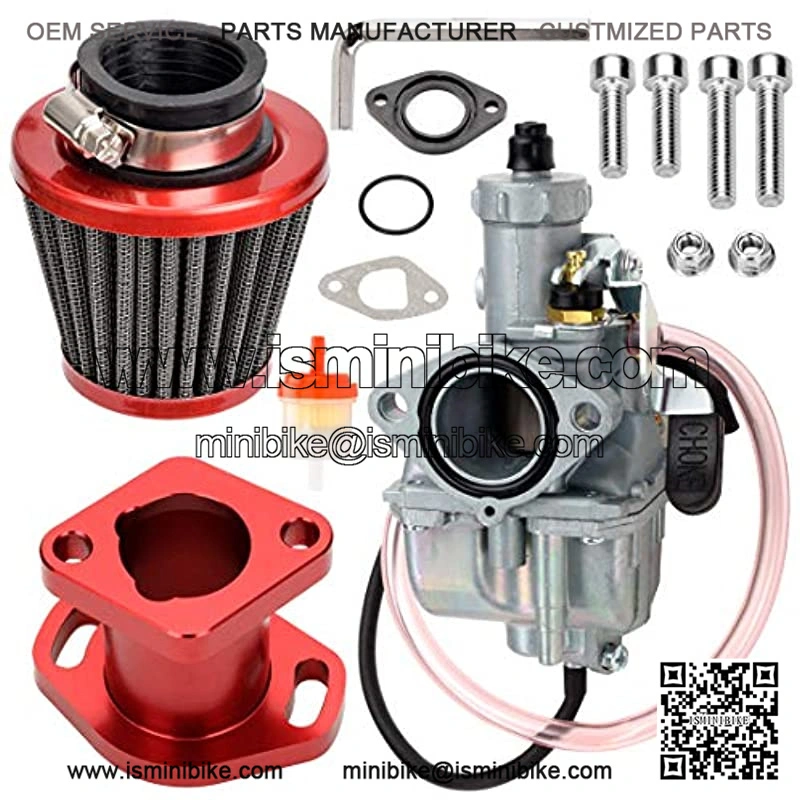 Carburetor Carb Performance Intake Pipe Mainfold 38mm Air Filter Kit Adapt for Freight 212cc GX200 6.5hp Engine 196cc CT200U KT196 Moto Mini Bike Race Go Kart