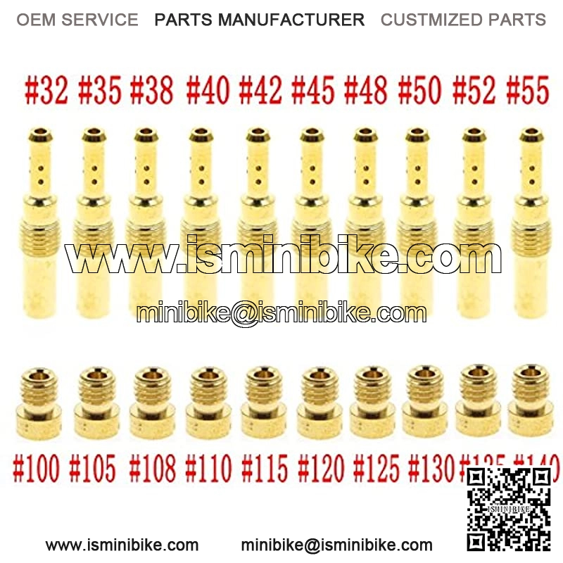 10 pcs Carburetor Main with 10 pcs Slow & Pilot for PWK Keihin OKO CVK Fits Scooters ATVs Karts with 125cc 150cc GY6 Motor Engine Carb