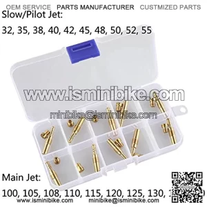 10Pcs Carburetor Main Jets kit & 10Pcs Slow Pilot Jets for PWK Keihin OKO CVK PWM