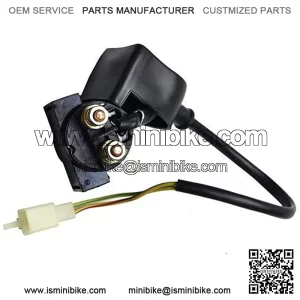 Portable Universal 2 Pins Starter Solenoid Electric Relay, Fits for 50cc 70cc 90cc 110cc 125cc Dirt Bike Pocket Bike Go Kart