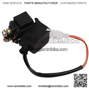 Plastic + Metal + Copper Starter Solenoid Relay, 2 Pins 12V Starter Solenoid Relay for GY6 50cc 70cc 110cc 125cc 250cc ATVs Dirt Bikes