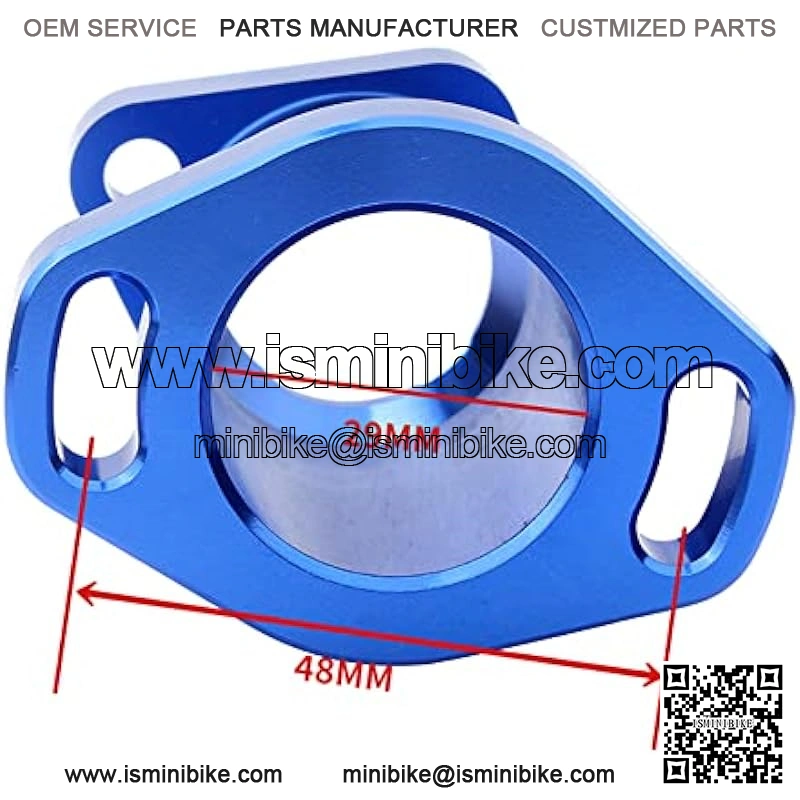 Performance Racing Intake Pipe Inlet Manifold CNC Aluminum with Gasket Screw for VM22 26mm Predator 196cc 212ccc CT200U Honda GX160 GX200 6.5HP OHV KT196 Clone Engines Mini Bike Go Kart Blue - Image 2
