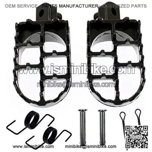 Black Aluminium Rest Footrest Footpegs Compatible with XR50R XR70R XR80R XR100R CRF50 CRF50F CRF70 CRF70F CRF80 KLX110 Motocross 50cc 70cc 90cc 110cc 125cc Dirt Bike TaoTao Jonway