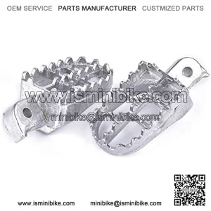 Aluminium Footpegs Footrest Foot Rest Dirt bike 50 70 90 110 125cc Taotao PW50 PW80 TW200 XR50R CRF50 CRF70 CRF80 CRF100F Silver