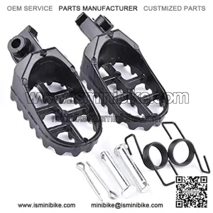 Aluminium Footpegs Footrest Foot Rest Replacement for Dirtbike 50 70 90 110 125cc Taotao PW50 PW80 TW200 XR50R CRF50 CRF70 CRF80 CRF100F Black