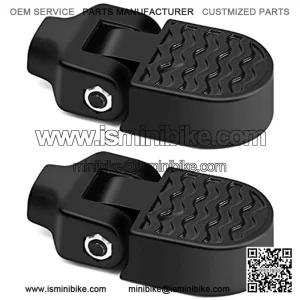 1 Pair Mini Bike Rear Pedals 3.1x1.6 in / 8x4cm Aluminium Alloy Folding Bike Pegs