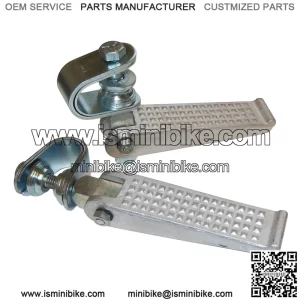 Cast Aluminum Footrest with Clamp (Fits 7/8" & 1")