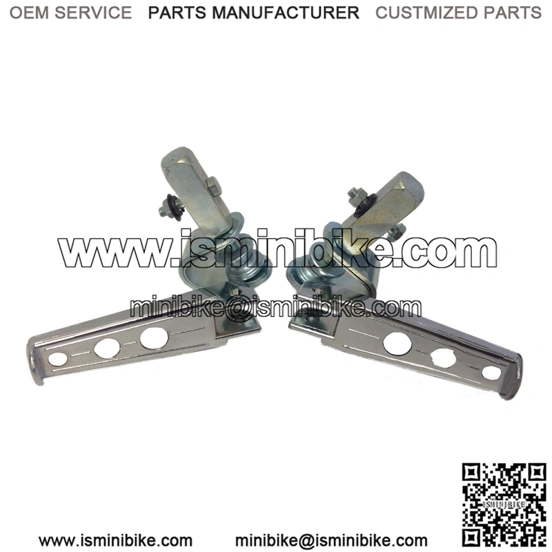 Chrome Footrests with Fancy Hole