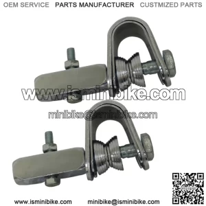 Set of Two: Clamp & Bracket Assemblies For Folding Footrests (Fits 7/8" & 1")